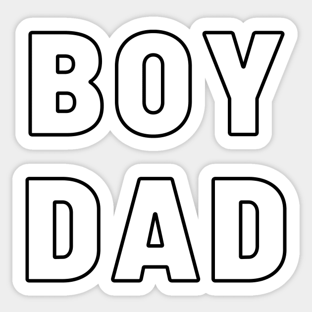 BOY DAD Hollow Typography Sticker by DailyQuote